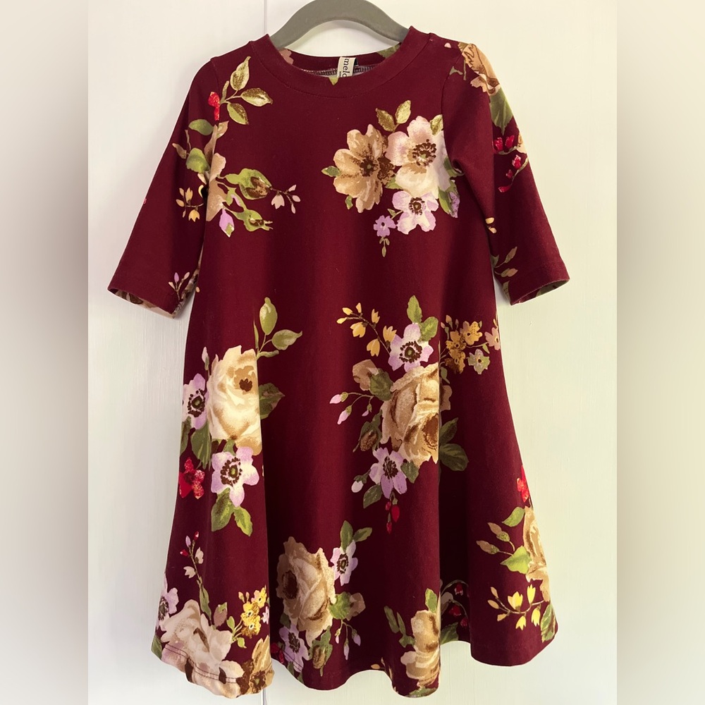 Pomelo toddler girl floral print dress, size 3T
